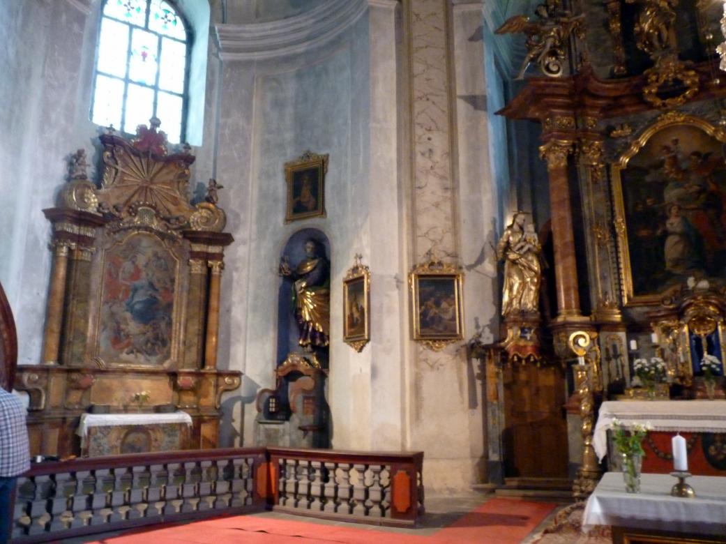 Kilian Ignaz Dientzenhofer (1718–1752), Bau der Pfarrkirche St. Barbara, wahrscheinlich nach Plänen von Christoph Dientzenhofer (Zuschreibung), Ottendorf (Otovice), Pfarrkirche St. Barbara, 1725–1726, Bild 7/11