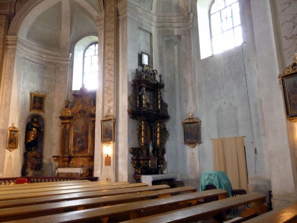 Kilian Ignaz Dientzenhofer (1718–1752), Bau der Pfarrkirche St. Barbara, wahrscheinlich nach Plänen von Christoph Dientzenhofer (Zuschreibung), Ottendorf (Otovice), Pfarrkirche St. Barbara, 1725–1726, Bild 10/11