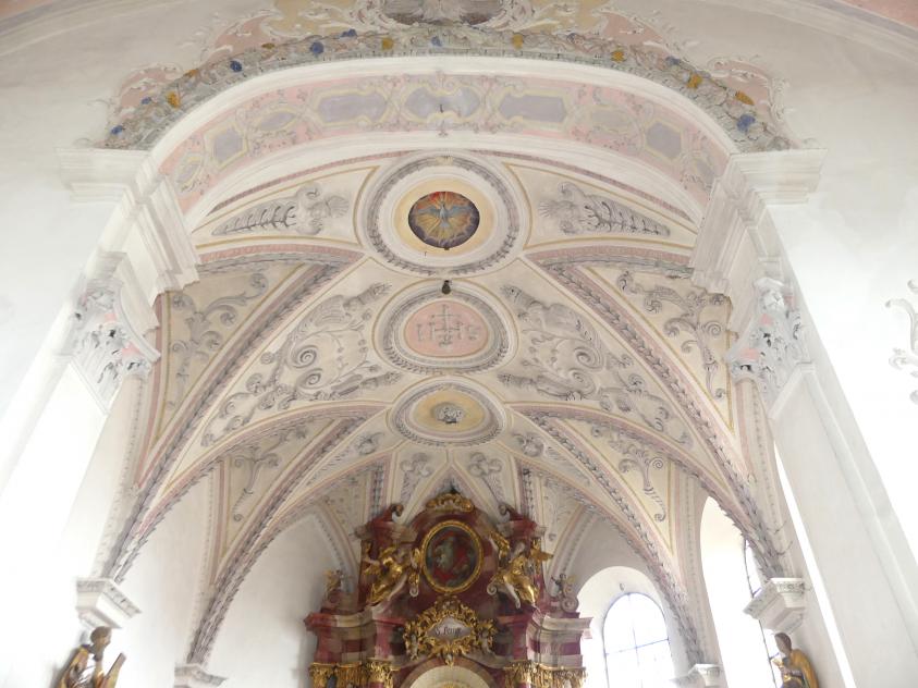 Johann Schmuzer (1663–1700), Stuckierung der ehem. Pfarrkirche St. Anna (Zeit und Zuschreibung unsicher, evtl. Gehilfenarbeit), Oberschondorf, ehem. Pfarrkirche St. Anna, 1670, Bild 3/6