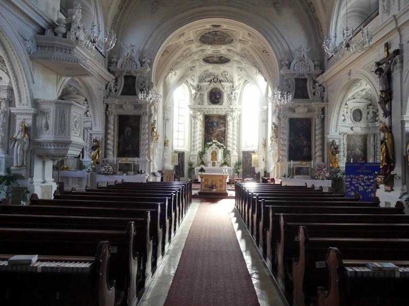 Johann Schmuzer (1663–1700), Bau der Pfarrkirche Mariä Himmelfahrt (gotischer Chor bleibt erhalten), Pfreimd, Stadtpfarrkirche Mariä Himmelfahrt, 1681, Bild 2/5