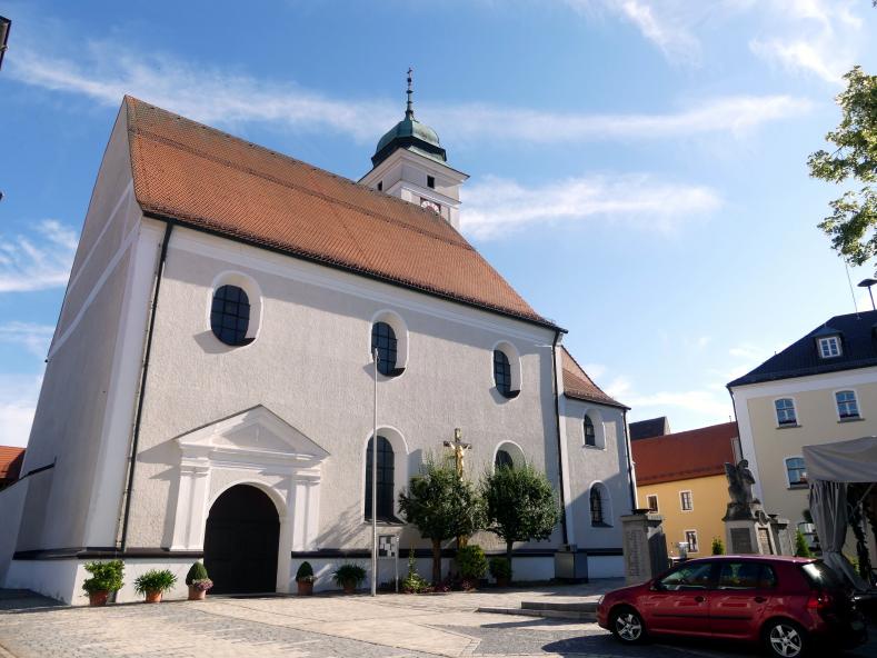 Johann Schmuzer (1663–1700), Bau der Pfarrkirche Mariä Himmelfahrt (gotischer Chor bleibt erhalten), Pfreimd, Stadtpfarrkirche Mariä Himmelfahrt, 1681, Bild 3/5