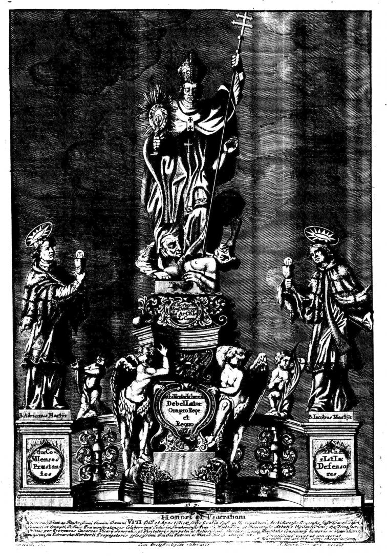 Johann Brokoff: St. Norbert, St. Adrian, St. Jacobus Martyr, 1708