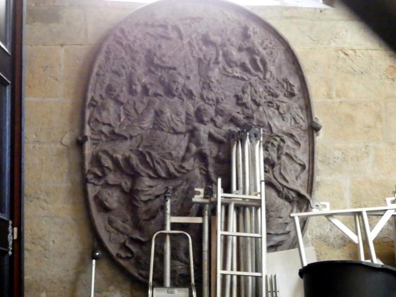 Ferdinand Maximilian Brokoff (1707–1731), Relief der Familie Christi im Eingangsraum unter dem Chor, linke Wand, Prag-Altstadt, Kirche der Jungfrau Maria vor dem Teyn, 1717–1718, Bild 2/2