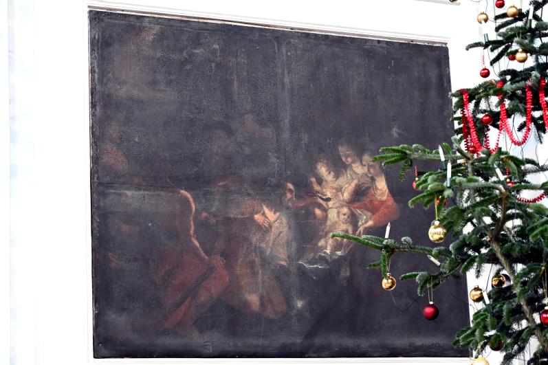 Christoph Thomas Scheffler (1719–1755), Historienbild "Geburt Christi" an der Chorwand, Ellwangen, ehem. Jesuitenkirche, heute evangelische Stadtkirche, 1725–1727