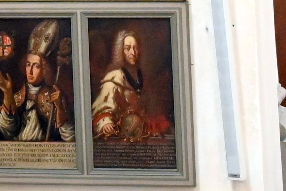 Christoph Thomas Scheffler (1719–1755), Porträt "Fürstpropst Franz Ludwig von Pfalz-Neuburg", Ellwangen, ehem. Benediktiner-Stiftskirche, heute Basilika St. Vitus, 1728–1733
