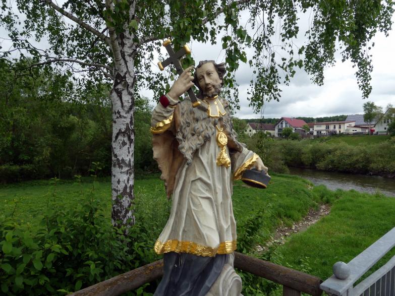 Johann Joseph Christian (1727–1777), Hl. Johannes Nepomuk, Zell (Riedlingen), Donaubrücke, 1735, Bild 4/9