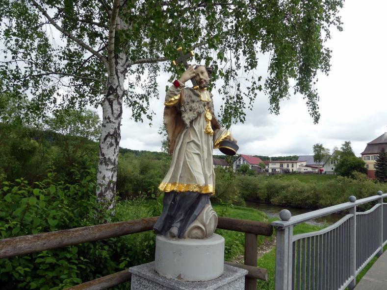 Johann Joseph Christian (1727–1777), Hl. Johannes Nepomuk, Zell (Riedlingen), Donaubrücke, 1735, Bild 5/9