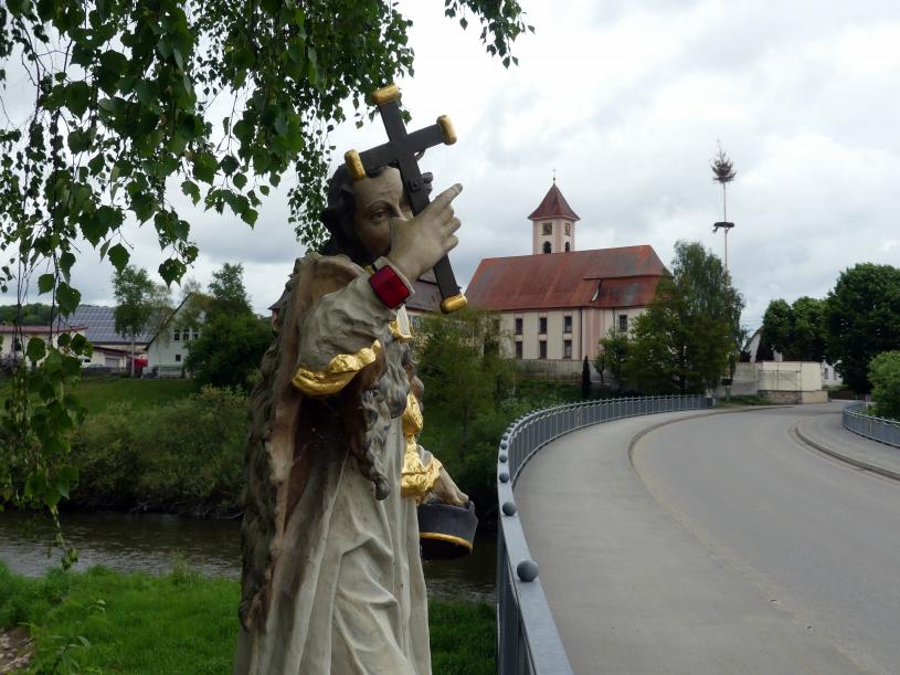 Johann Joseph Christian (1727–1777), Hl. Johannes Nepomuk, Zell (Riedlingen), Donaubrücke, 1735, Bild 6/9
