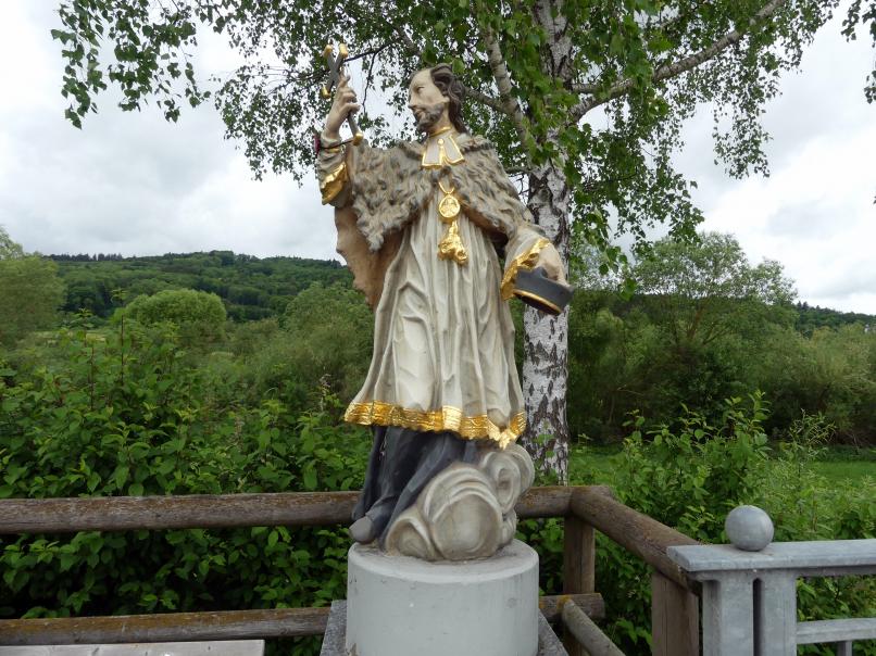 Johann Joseph Christian (1727–1777), Hl. Johannes Nepomuk, Zell (Riedlingen), Donaubrücke, 1735, Bild 8/9
