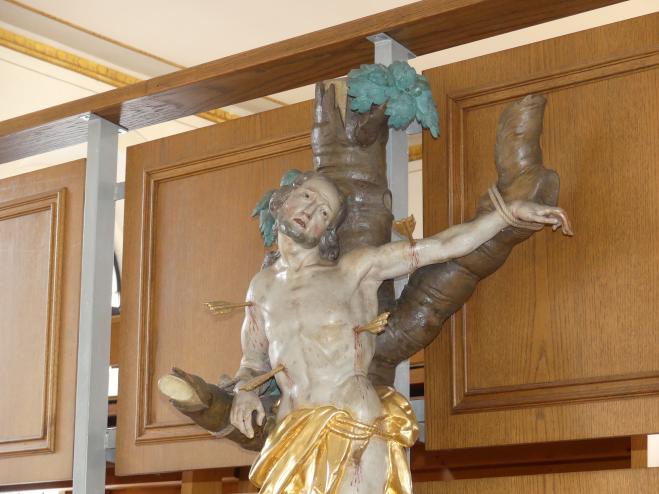 Johann Joseph Christian (1727–1777), Hl. Sebastian, Offingen (Uttenweiler), Kapelle St. Peter und Paul, 1755, Bild 4/5