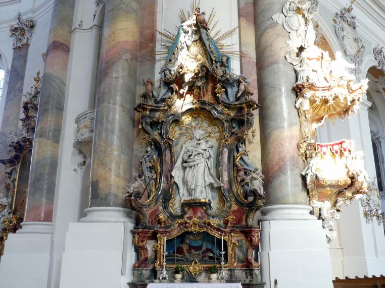 Johann Joseph Christian (1727–1777), Stuckfiguren in der Klosterkirche Ottobeuren, Ottobeuren, Benediktinerabtei, Abteikirche St. Alexander und St. Theodor, 1755–1768, Bild 4/16