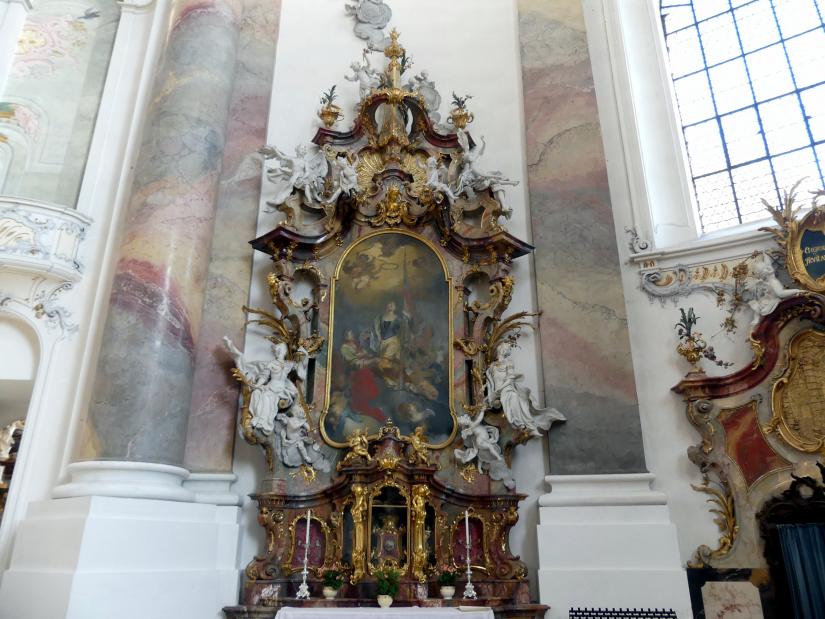 Johann Joseph Christian (1727–1777), Stuckfiguren in der Klosterkirche Ottobeuren, Ottobeuren, Benediktinerabtei, Abteikirche St. Alexander und St. Theodor, 1755–1768, Bild 6/16