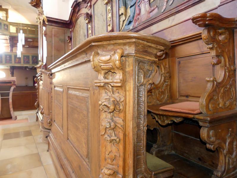 Franz Joseph Friedrich Christian (1772–1792), Chorgestühl, Unlingen, Pfarrkirche Maria Immaculata, 1780, Bild 4/8