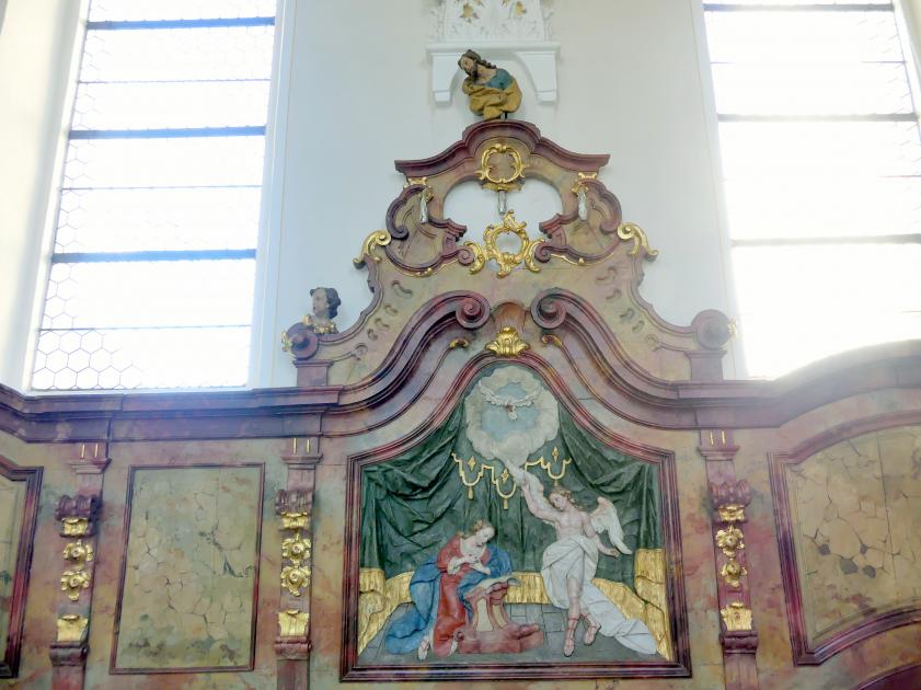 Franz Joseph Friedrich Christian (1772–1792), Chorgestühl, Unlingen, Pfarrkirche Maria Immaculata, 1780, Bild 5/8