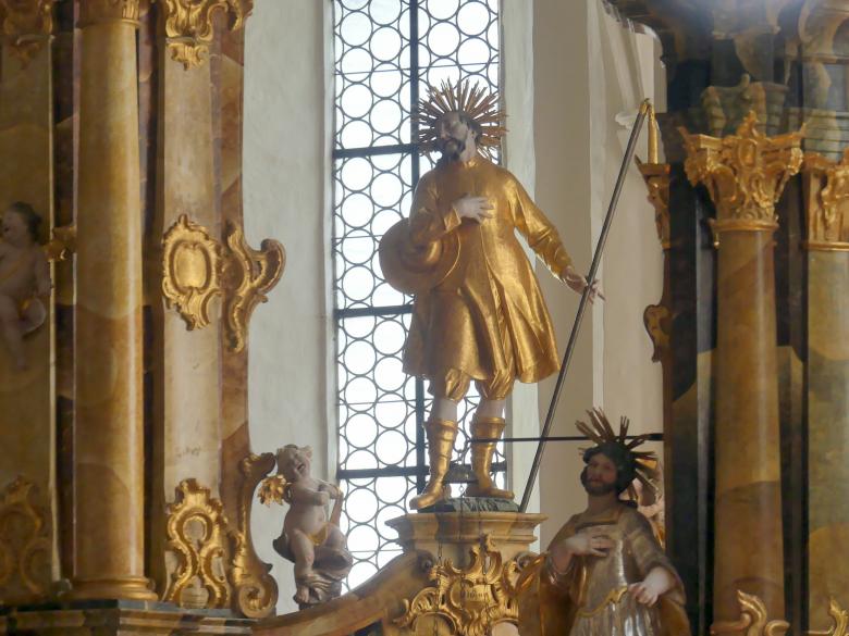 Christian Jorhan der Ältere (1750–1802), Skulpturen im Hochaltar, Baierbach, Filialkirche Unsere Liebe Frau, 1760, Bild 2/2