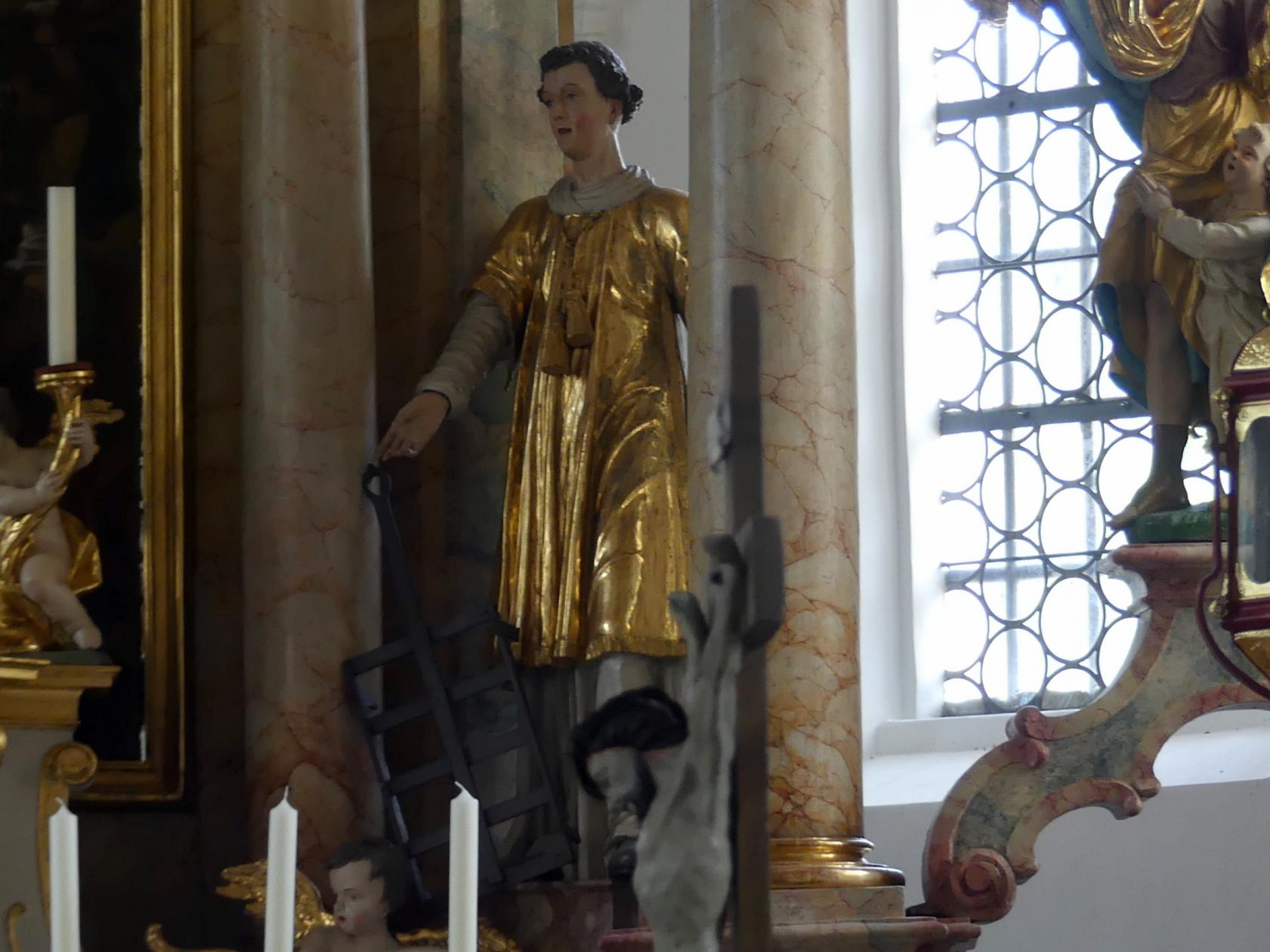 Christian Jorhan der Ältere (1750–1802), Figuren am Hochaltar, Rappoltskirchen, Pfarrkirche St. Stephanus, 1781–1786, Bild 4/5