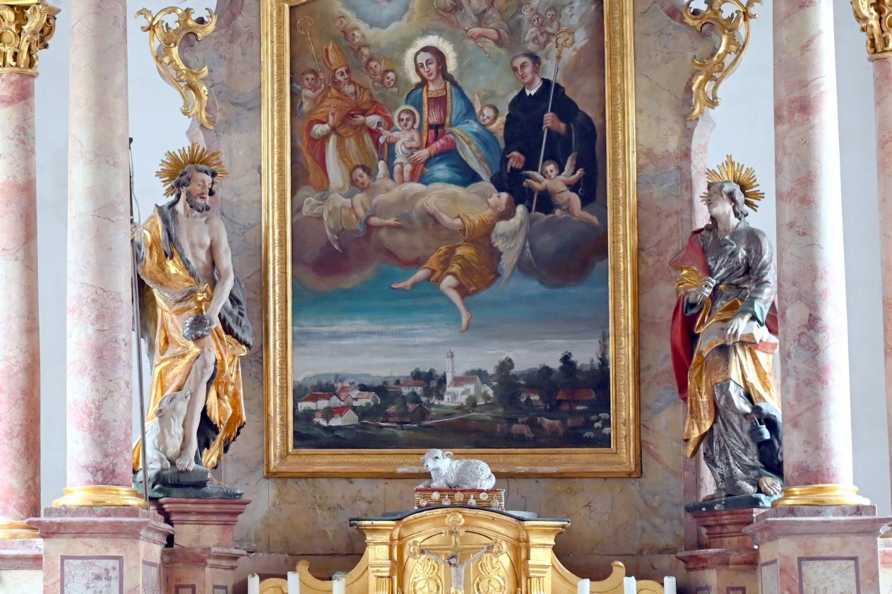 Christian Jorhan der Ältere (1750–1802), Altarfiguren, Obergeislbach (Lengdorf), Filialkirche St. Johannes der Täufer, 1778