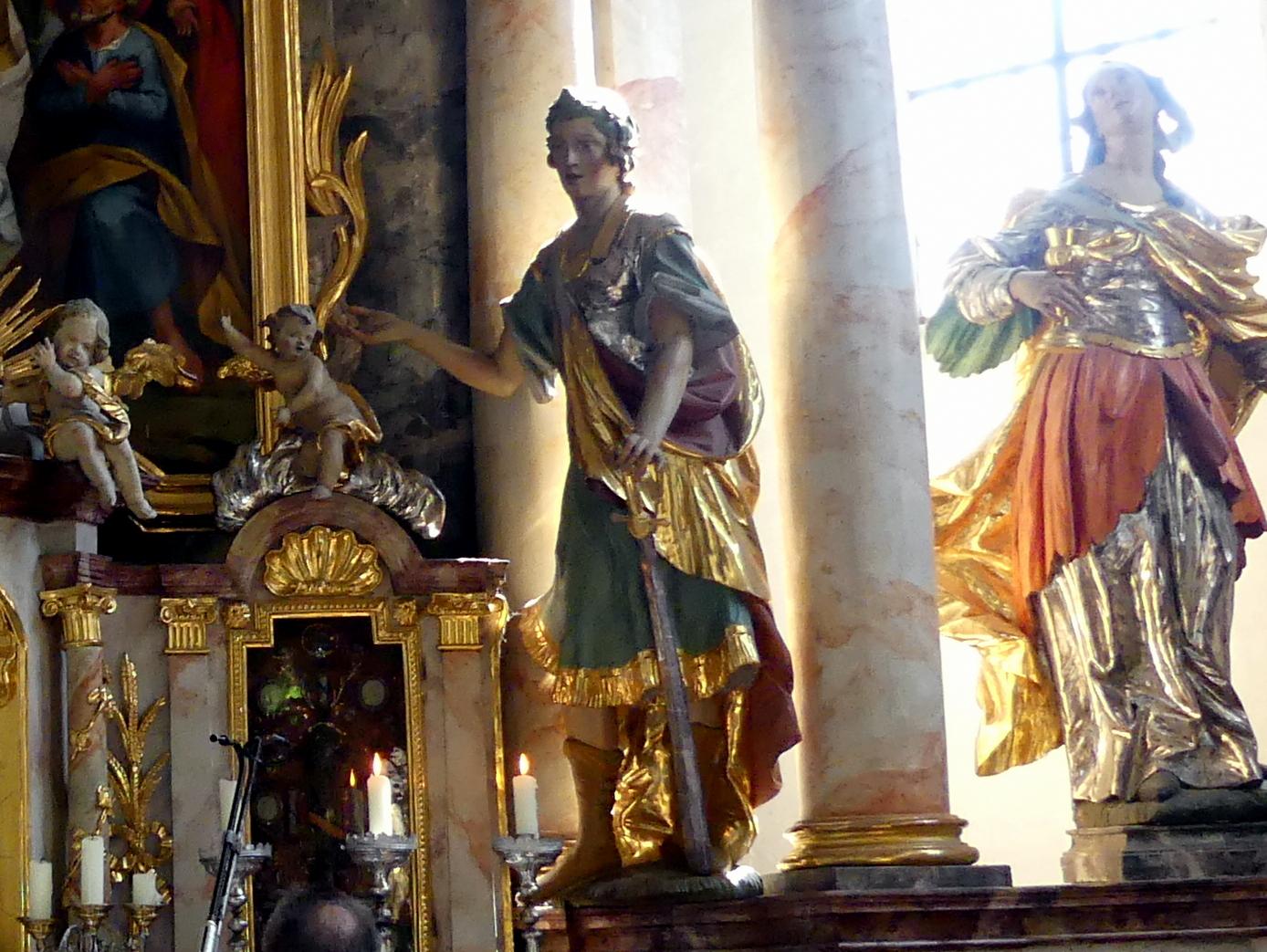 Christian Jorhan der Ältere (1750–1802), Hauptaltar und Seitenaltäre, Essenbach, Kirche Mariä Himmelfahrt, 1790, Bild 13/13