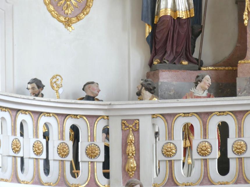 Christian Jorhan der Ältere (1750–1802), Acht Assistenzfiguren an den vier Seitenaltären, Altfraunhofen, Pfarrkirche St. Nikolaus, Undatiert, Bild 5/5