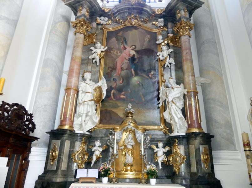 Christian Jorhan der Ältere (1750–1802), Vier Statuen für die rückwärtigen Seitenaltäre, Neustift (Freising), ehem. Prämonstratenserklosterkirche, jetzt Pfarrkirche St. Peter und Paul, 1779, Bild 4/8