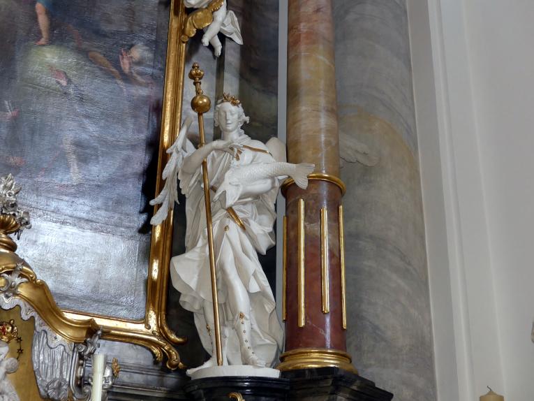 Christian Jorhan der Ältere (1750–1802), Vier Statuen für die rückwärtigen Seitenaltäre, Neustift (Freising), ehem. Prämonstratenserklosterkirche, jetzt Pfarrkirche St. Peter und Paul, 1779, Bild 5/8