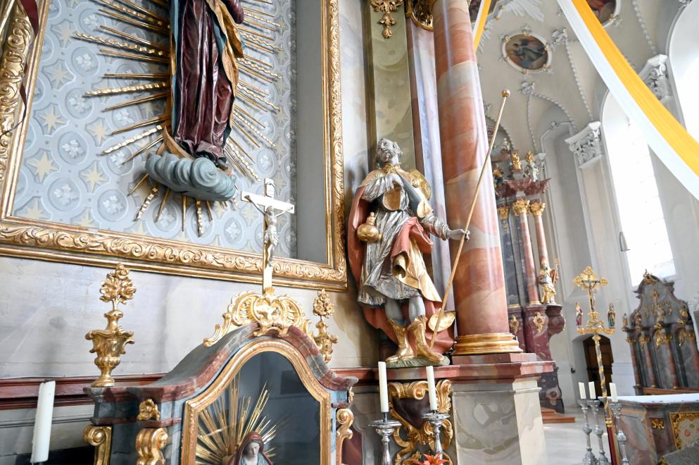 Christian Jorhan der Ältere (1750–1802), Altarfiguren, Niederalteich, Benediktinerkloster, ehem. Klosterkirche, heute Pfarrkirche St. Mauritius, jetzt Hengersberg, Pfarrkirche St. Michael (Rohrbergkirche), Undatiert, Bild 6/6