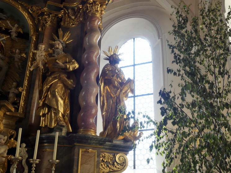 Christian Jorhan der Ältere (1750–1802), Vier Evangelisten im Hochaltar, Reisbach, Pfarrkirche St. Michael, jetzt Gosseltshausen (Wolnzach), Pfarrkirche Mariä Heimsuchung, Undatiert, Bild 5/12