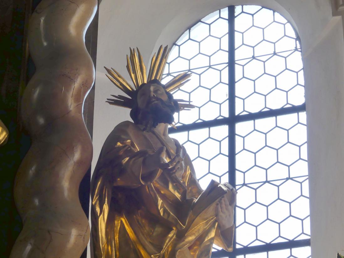 Christian Jorhan der Ältere (1750–1802), Vier Evangelisten im Hochaltar, Reisbach, Pfarrkirche St. Michael, jetzt Gosseltshausen (Wolnzach), Pfarrkirche Mariä Heimsuchung, Undatiert, Bild 12/12