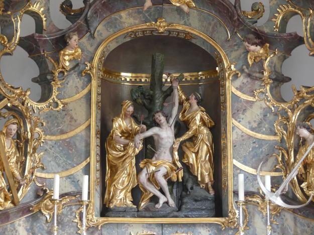 Christian Jorhan der Ältere: Sebastiantableau, Mittelstück im Altar der Königsfelderkapelle, Undatiert