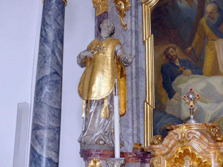 Simon Sorg (1740–1792), Franz-Xaver-Seitenaltar, ehem. Altar der Franz-Xaver-Kapelle, Kirchberg (Regenstauf), Pfarrkirche Mariä Himmelfahrt, 1751–1752, Bild 4/6