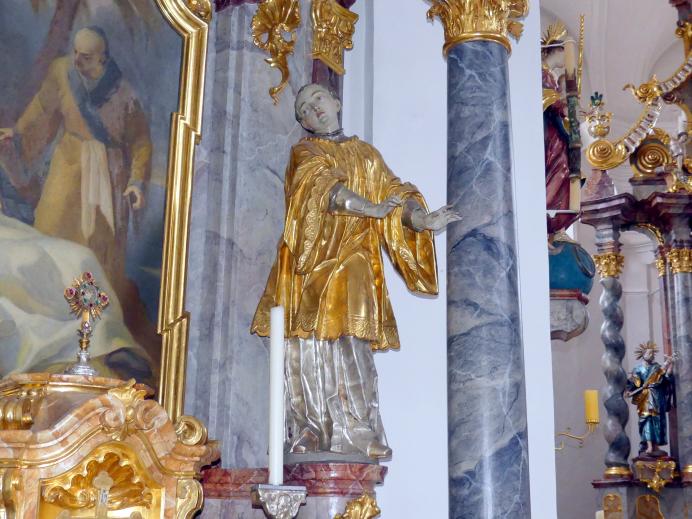Simon Sorg (1740–1792), Franz-Xaver-Seitenaltar, ehem. Altar der Franz-Xaver-Kapelle, Kirchberg (Regenstauf), Pfarrkirche Mariä Himmelfahrt, 1751–1752, Bild 5/6