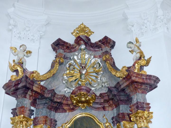 Simon Sorg (1740–1792), Franz-Xaver-Seitenaltar, ehem. Altar der Franz-Xaver-Kapelle, Kirchberg (Regenstauf), Pfarrkirche Mariä Himmelfahrt, 1751–1752, Bild 6/6