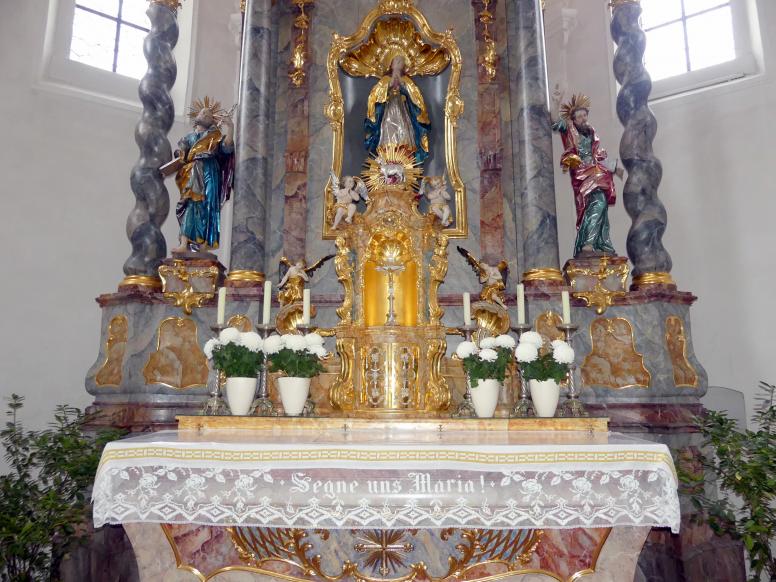Simon Sorg (1740–1792), Hochaltar, Kirchberg (Regenstauf), Pfarrkirche Mariä Himmelfahrt, 1760, Bild 4/6