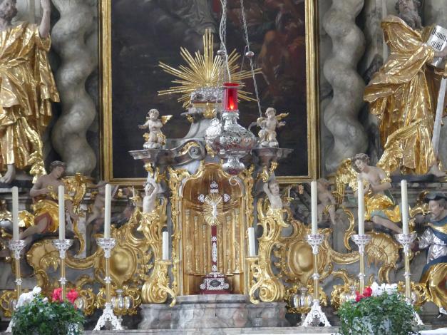 Simon Sorg (1740–1792), Hochaltar, Arrach (Falkenstein), Pfarrkirche St. Valentin, 1761, Bild 5/9