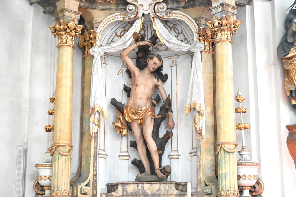 Simon Sorg (1740–1792), Seitenaltar Hl. Sebastian, Mariaort, Wallfahrtskirche Unsere Liebe Frau, 1776–1780, Bild 2/2