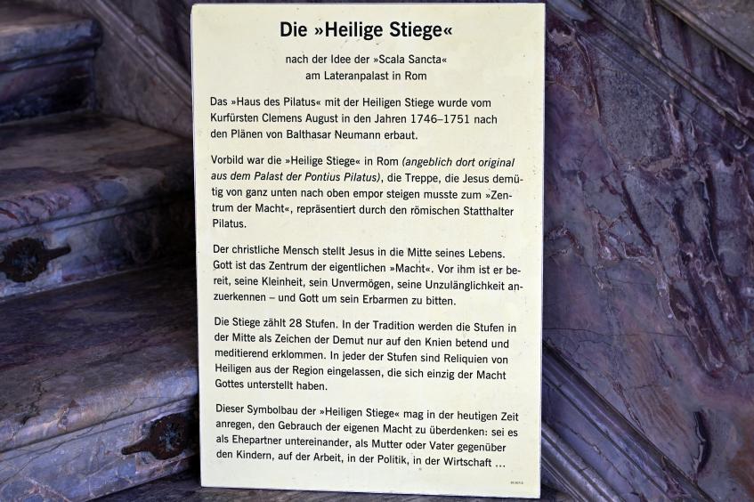 Balthasar Neumann (1715–1753), Errichtung der Heiligen Stiege an der Wallfahrtskirche auf dem Kreuzberg, Bonn, Kreuzbergkirche, 1746–1751, Bild 2/2