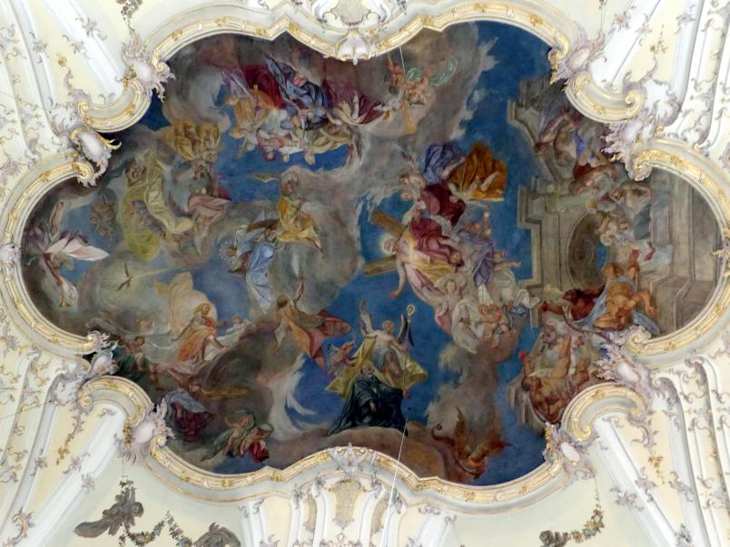 Matthias Schiffer (1771–1815), Langhausfresko (nach 1770), Regensburg-Stadtamhof, ehem. Augustiner-Chorherrenstift St. Mang, ehem. Stiftskirche, nach 1770, Bild 2/3