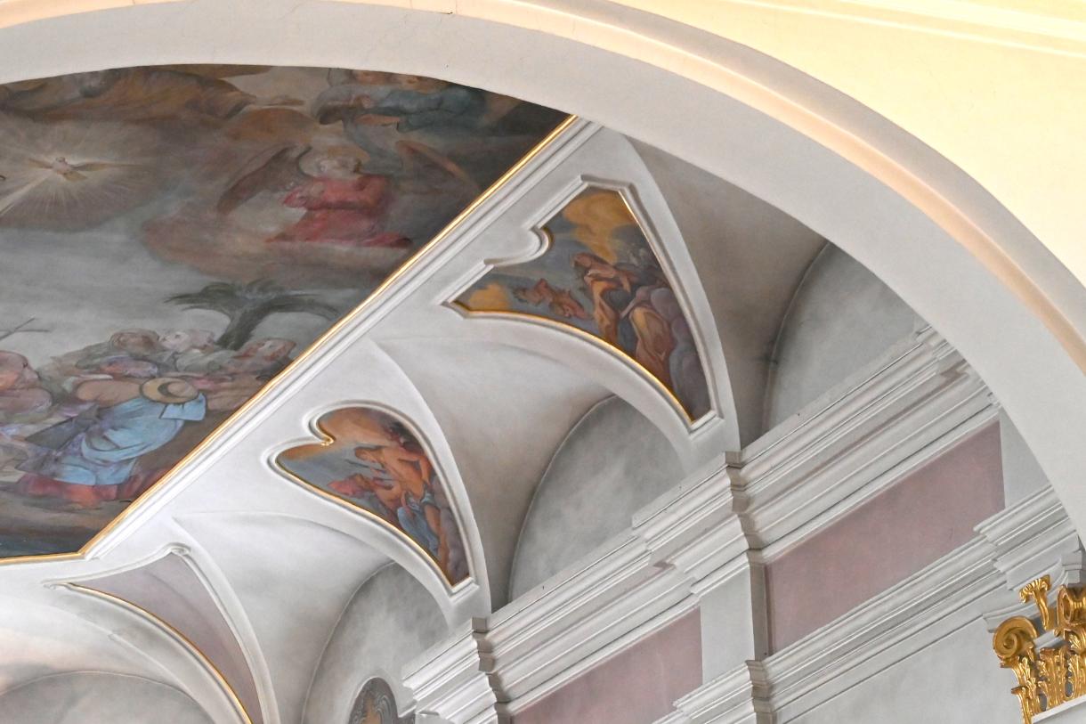Otto Gebhard (1726–1772), Vier Fresken an der Nord- und Südseite des Chors (Zuschreibung), Hemau, Pfarrkirche St. Johannes der Täufer, 1755, Bild 2/2