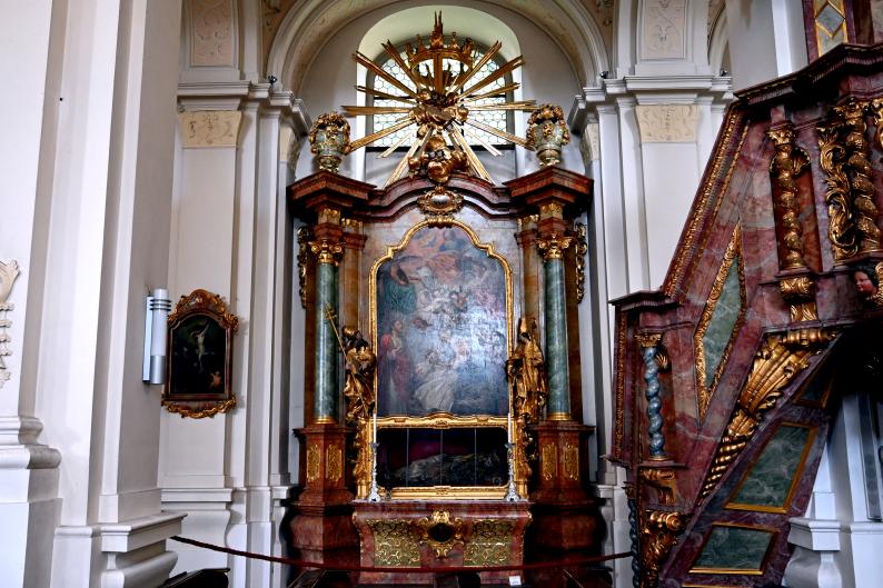 Joseph Matthias Götz (1713–1758), Josephsaltar, Niederalteich, Benediktinerkloster, ehem. Klosterkirche, heute Pfarrkirche St. Mauritius, 1722