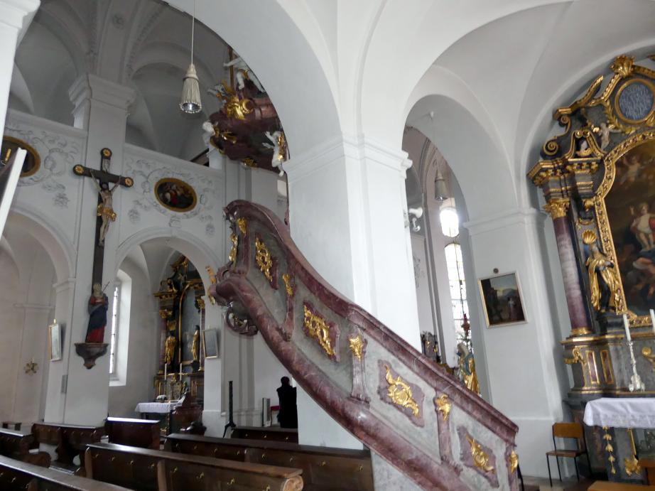 Johann Michael Fischer (Bildhauer) (1744–1792), Kanzel, Neuburg an der Donau, Pfarrkirche St. Peter, 1758–1762, Bild 7/7