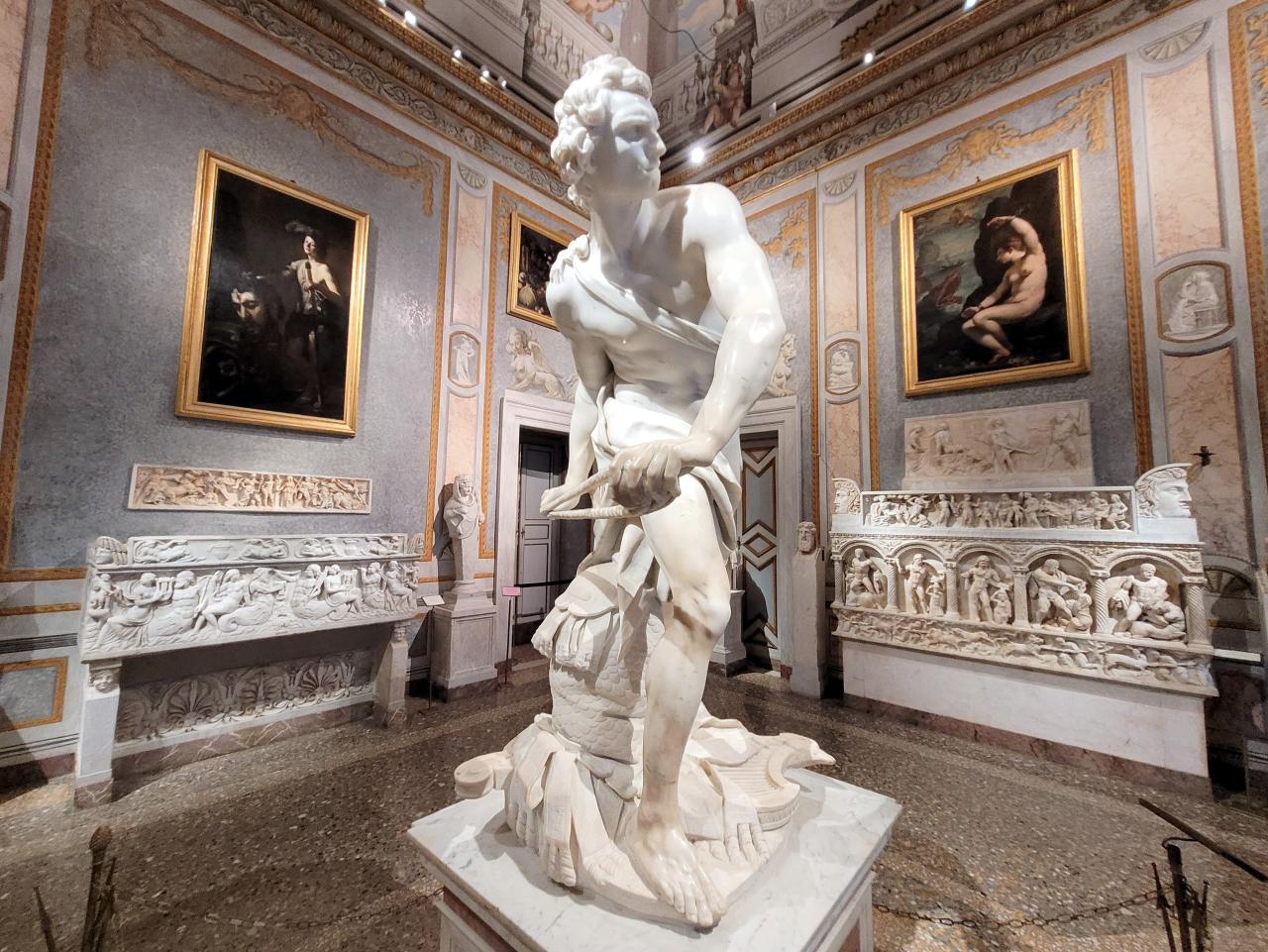 Gian Lorenzo Bernini (1614–1679), David, Rom, Villa Borghese, jetzt Rom, Villa Borghese, Galleria Borghese, 1623–1624, Bild 2/3