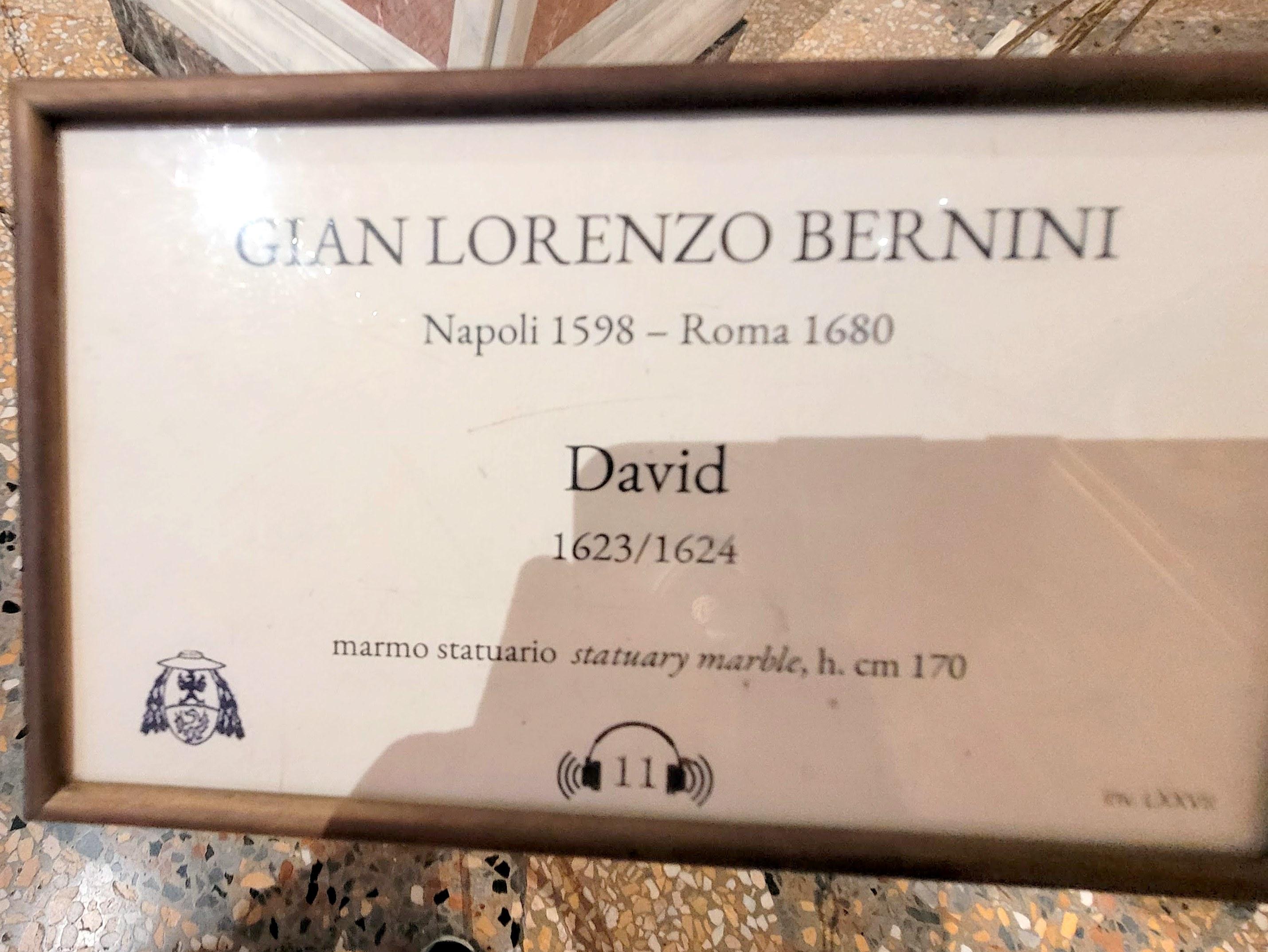 Gian Lorenzo Bernini (1614–1679), David, Rom, Villa Borghese, jetzt Rom, Villa Borghese, Galleria Borghese, 1623–1624, Bild 3/3