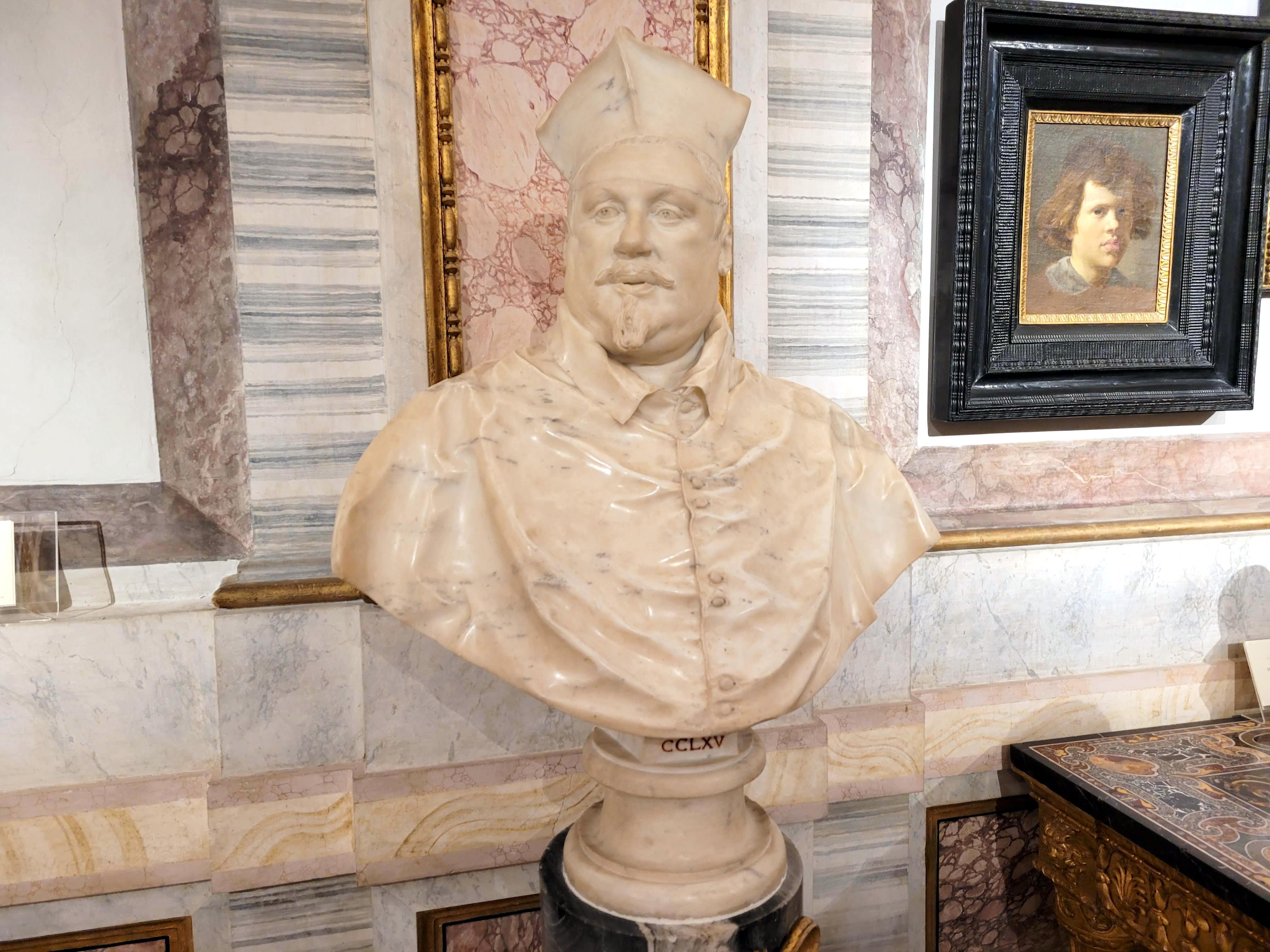 Gian Lorenzo Bernini (1614–1679), Zwei Büsten des Kardinals Scipione Borghese, Rom, Villa Borghese, jetzt Rom, Villa Borghese, Galleria Borghese, 1632, Bild 2/4