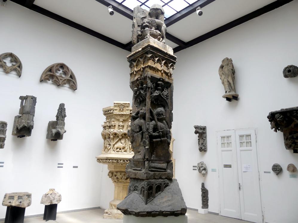 Matthias Rejsek (1491–1506), Bruncvík Säule, Symbol der Zollrechte der Altstadt von Prag, Prag, Karlsbrücke, jetzt Prag-Holešovice, Lapidarium, Saal 2, Beginn 16. Jhd., Bild 2/7