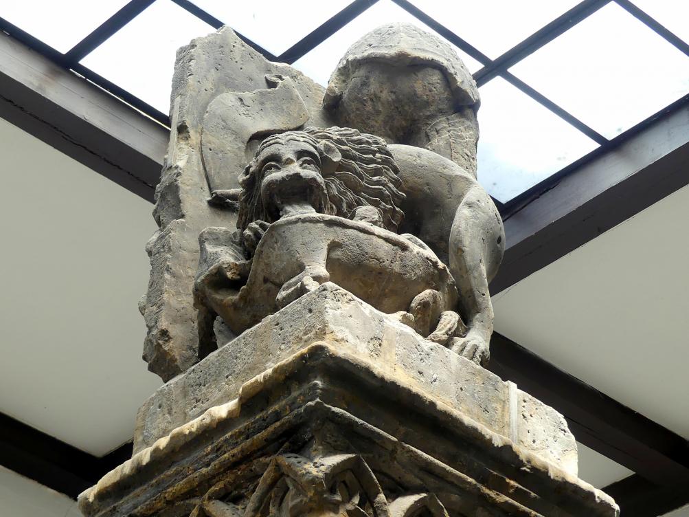 Matthias Rejsek (1491–1506), Bruncvík Säule, Symbol der Zollrechte der Altstadt von Prag, Prag, Karlsbrücke, jetzt Prag-Holešovice, Lapidarium, Saal 2, Beginn 16. Jhd., Bild 3/7