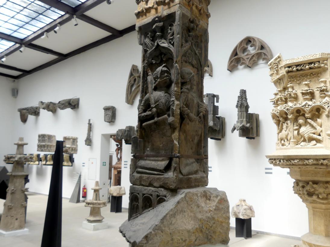 Matthias Rejsek (1491–1506), Bruncvík Säule, Symbol der Zollrechte der Altstadt von Prag, Prag, Karlsbrücke, jetzt Prag-Holešovice, Lapidarium, Saal 2, Beginn 16. Jhd., Bild 5/7