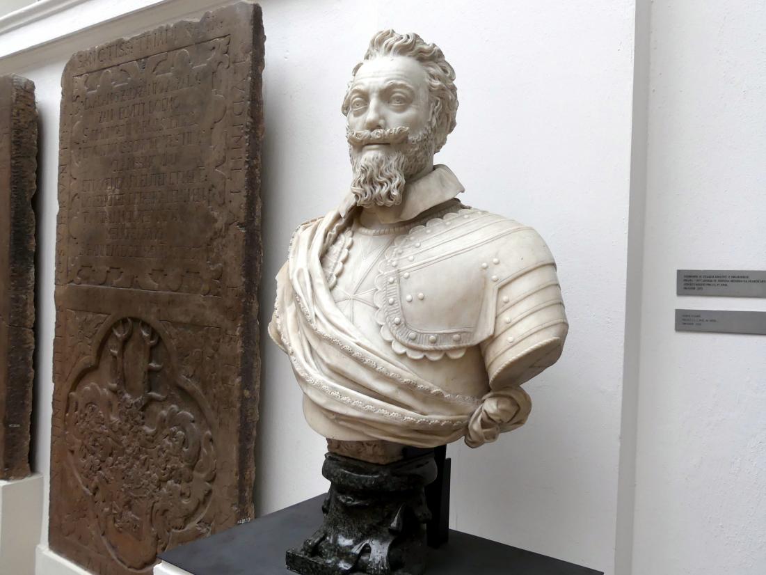 Büste von Francesco Ottavio Piccolomini, Prag-Holešovice, Lapidarium, Saal 3, um 1650, Bild 2/2