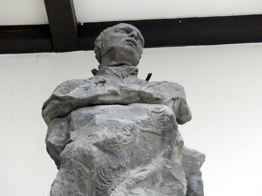 Ferdinand Maximilian Brokoff (1707–1731), Figurengruppe mit dem Hl. Ignatius von Loyola, Prag, Karlsbrücke, jetzt Prag-Holešovice, Lapidarium, Saal 4, 1710–1711, Bild 7/11