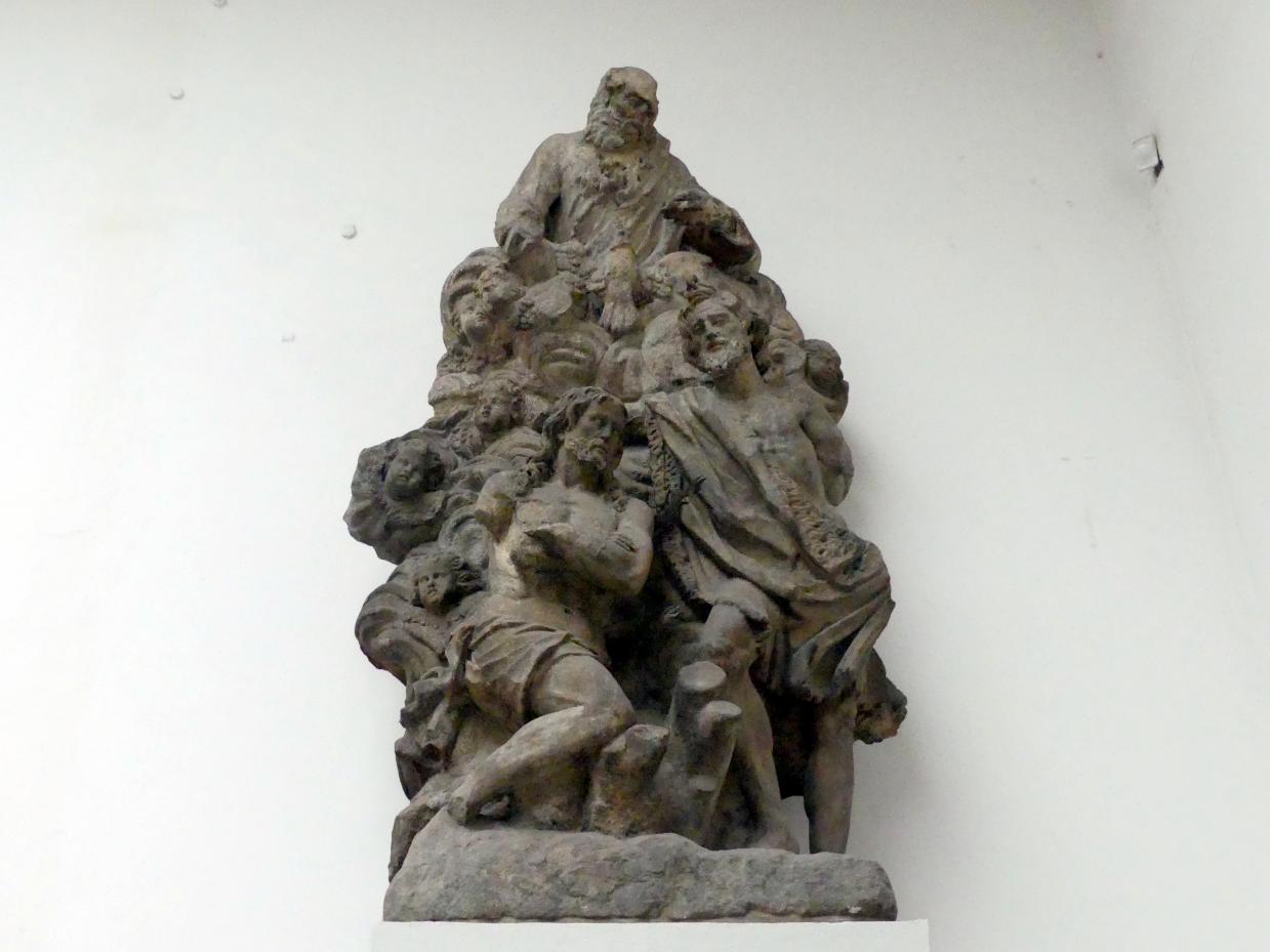 Johann Brokoff (1682–1715), Statuengruppe der Taufe Christi, Prag, Karlsbrücke, jetzt Prag-Holešovice, Lapidarium, Saal 4, 1706, Bild 3/5