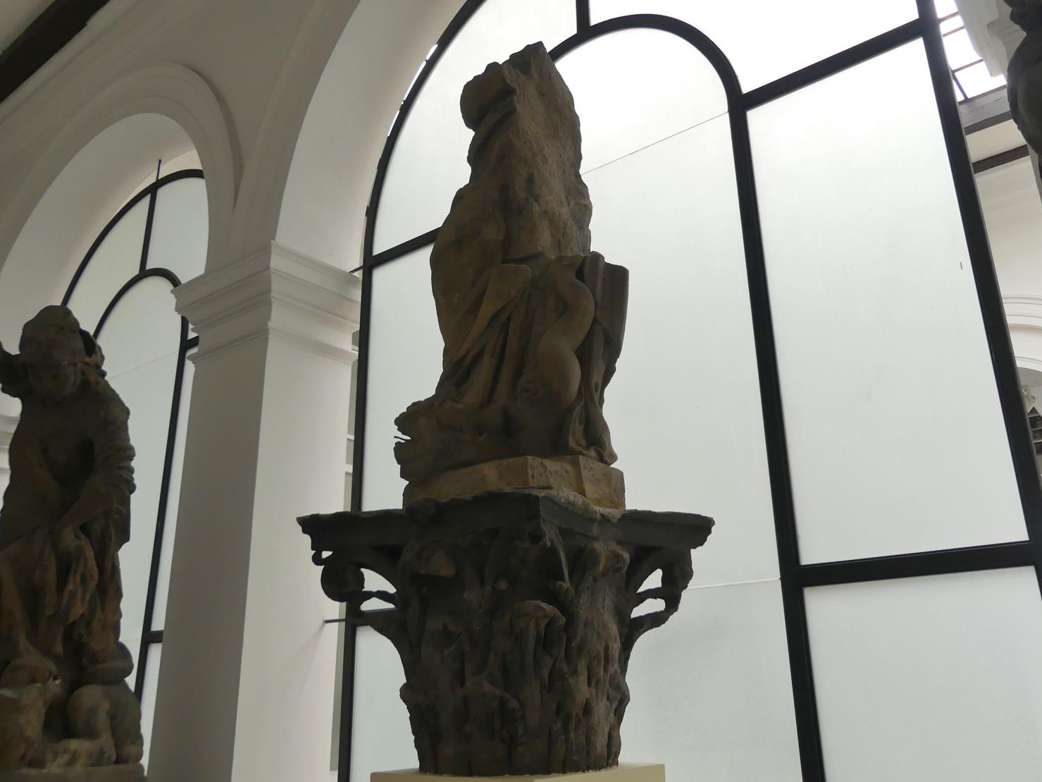 Johann Georg Bendl (1650–1680), Fragment der Skulptur Immaculata, Prag-Altstadt, Altstädter Ring, jetzt Prag-Holešovice, Lapidarium, Saal 5, 1650, Bild 2/2